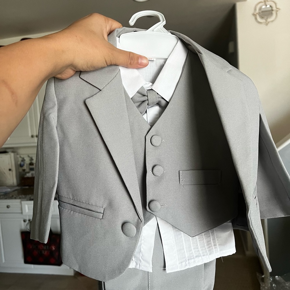 Baby Boy GRAY Tuxedo Size 6 Months